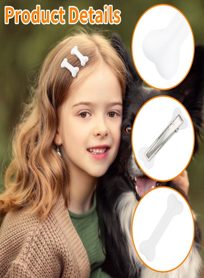 KICOSY 6Pcs Bone Hair Clips Barrettes for Women Girls, Alligator Hair Clip Halloween Cosplay Costume Hair Accessories Cutecore Skeleton Emo Barrettes for Party Costume and Daily Wear - Image 5